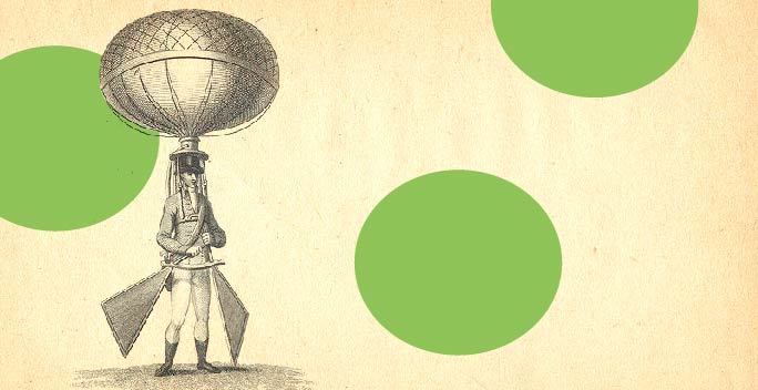 19th-century-invention-man-balloon-on-head-holding-paddles