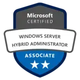 Windows Server Hybrid Administrator Associate certification logo