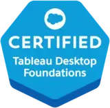 Tableau Desktop Foundations Tableau Desktop Foundations certification logo